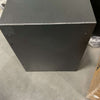 Black aluminum van storage box with tig-welded seams for off-road use