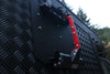 close-up of RBQM Maxtrax Mount locking quick release system on off-road vehicle panel