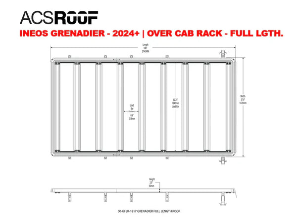 INEOS Grenadier ACS Full Length Platform Roof Rack [Leitner]