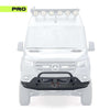 Adax Series Pro bumper on Sprinter van with steel winch cradle and aluminum shell for enhanced airflow and recovery points
