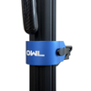 Close-up of a blue OWL mount attached to a black hydraulic jack designed for the INEOS Grenadier.