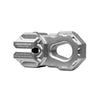 Silver billet winch shackle made from solid aluminum with precision machining and heavy-duty design