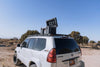 55L Rigid Mount hard-mounted on vehicle roof rack holding a 55L Rugged Case