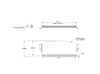 Technical drawing of Transit Headliner Shelf with detailed dimensions and contoured design for fitting Transit vehicles.