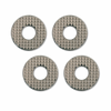 Set of four Rally Strut Waffle Washers with precision-machined teeth for off-road suspension stability