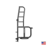 Explorer Sprinter tire carrier and ladder mounted on 2019+ Sprinter rear door, aluminum TIG-welded design