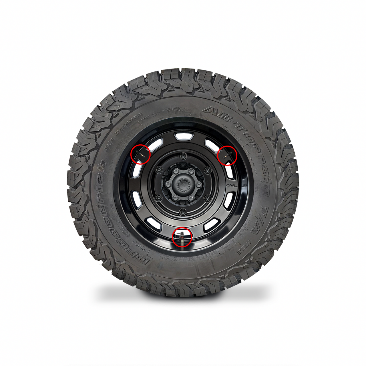 Sprinter Super Single Wheel Set Sixty black off-road tire with rugged tread pattern