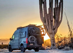 Sprinter van off-road by new location in Arizona