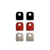 Rear door washers for INEOS Grenadier in black, red, and silver colors designed to secure rubber bumpers.