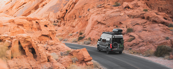 Sprinter van travelling on-road