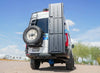 Van Storage Box Alpine Box mounted on back of white van for secure outdoor gear storage