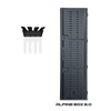 Black Alpine Box 2.0 van storage box designed for skis, snowboards, and golf gear organization