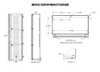 van storage box alpine box technical drawing with dimensions for skis snowboards and golf gear storage