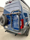 Open Box Owl B2 Classic Bike Rack and Box Carrier mounted on 2019+ Mercedes Sprinter van rear door