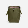 Olive green versatile RUX 25L Bag with strap and clasp, designed for easy packing and nesting inside RUX 70L bag