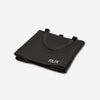 Black RUX 25L Bag with handles, versatile and compact for easy storage and packing.