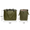 RUX 25L Bag olive green versatile storage bag with dimensions 13.8x12.2x7.9 inches for nesting inside RUX 70L bag