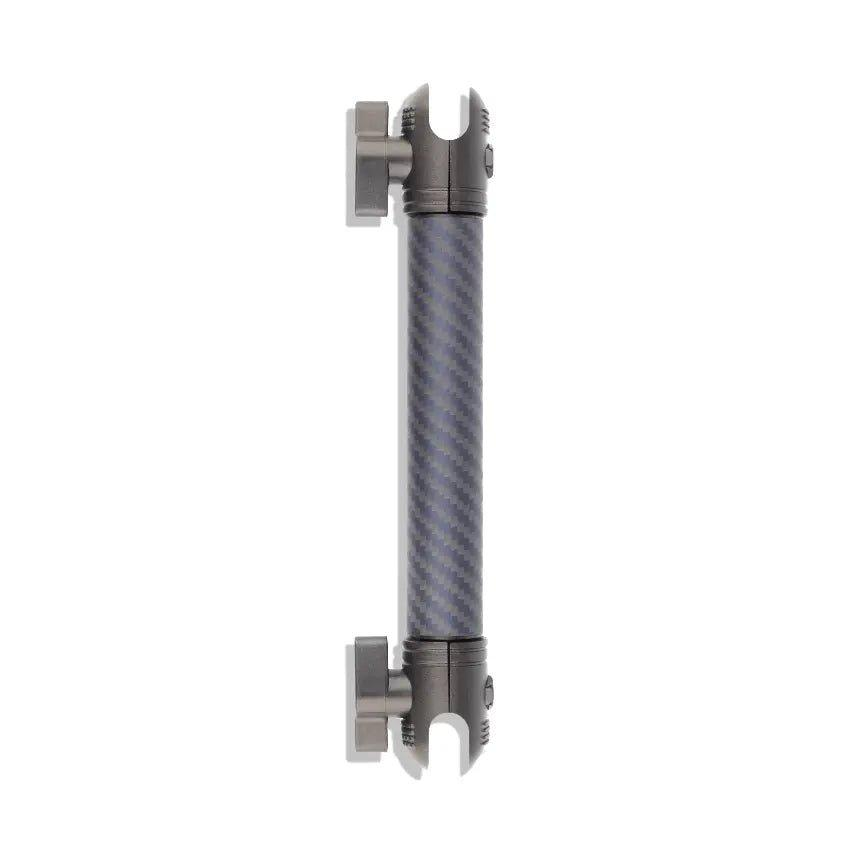 Carbon Fiber/Kevlar mount arm with durable, lightweight design and adjustable joints.