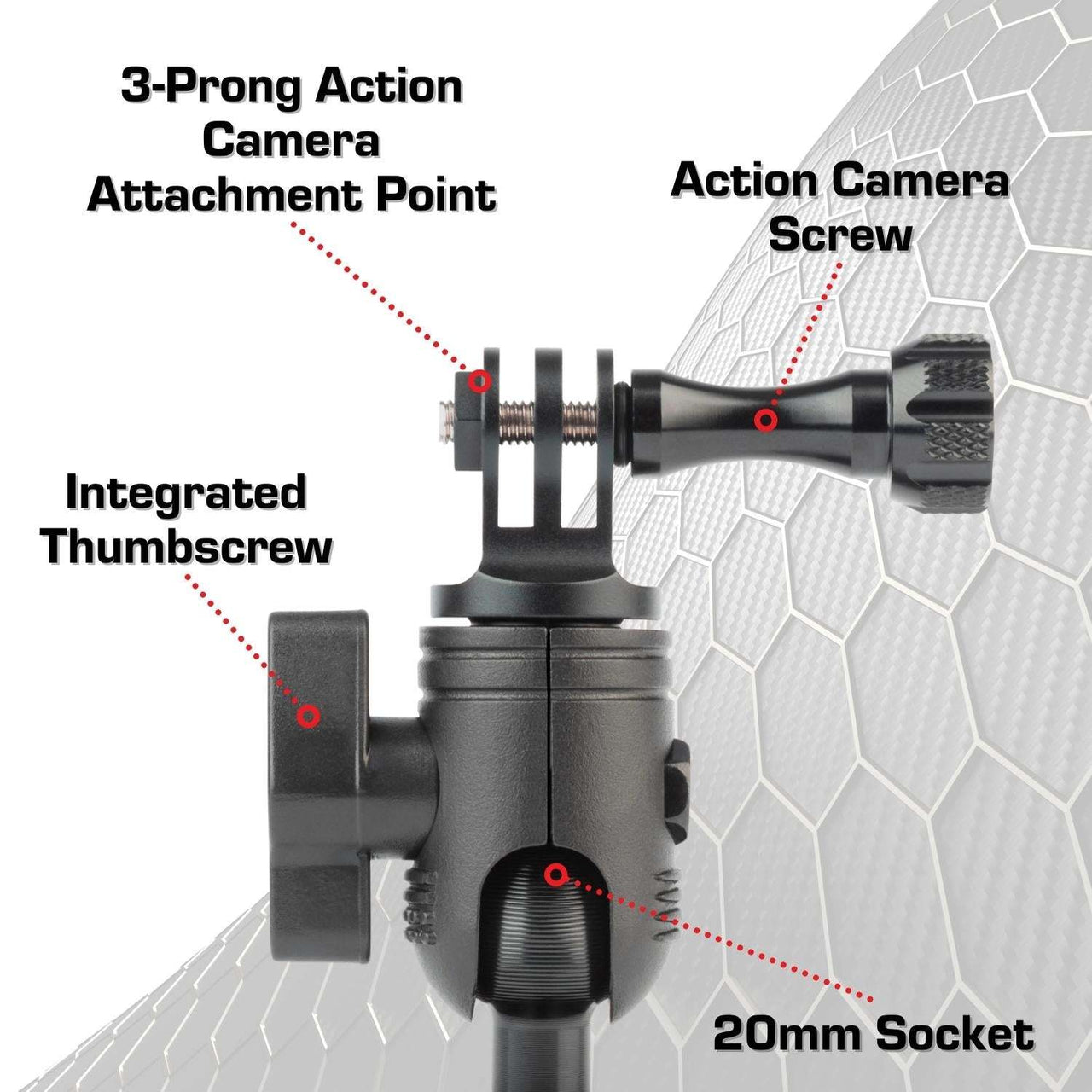 Bulletpoint GoPro Mount - Compatible with 20mm Mounting Balls - Owl Outdoor