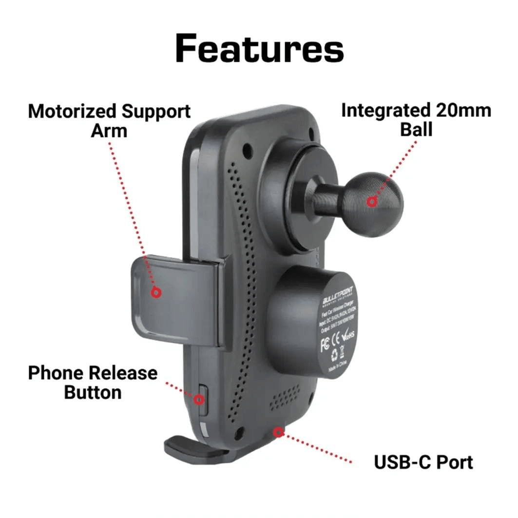 Bulletpoint Wireless Phone Charger with Motorized Cradle - Owl Outdoor