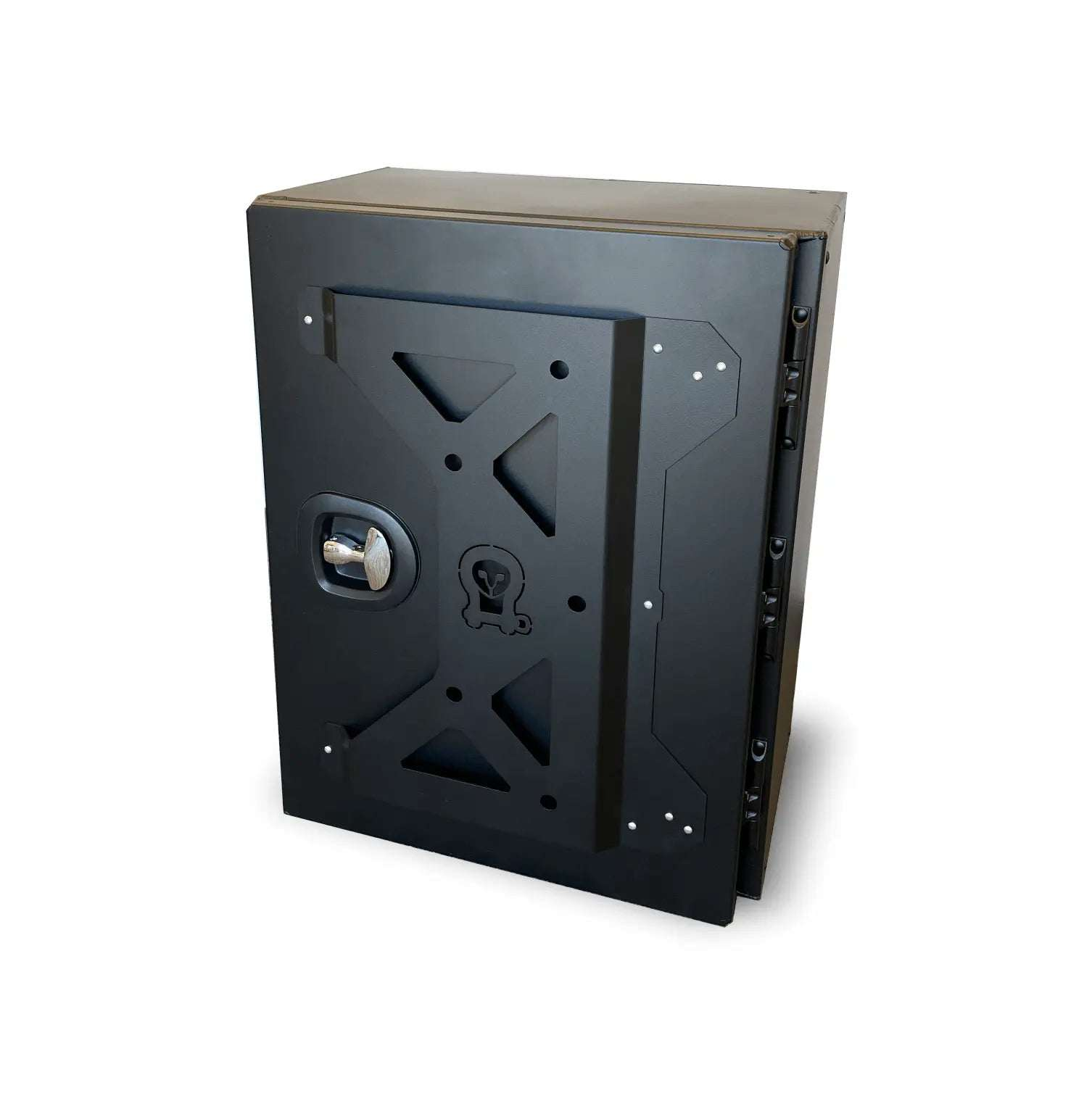 Large black Expedition Box with durable aluminum construction and dual locking handle.