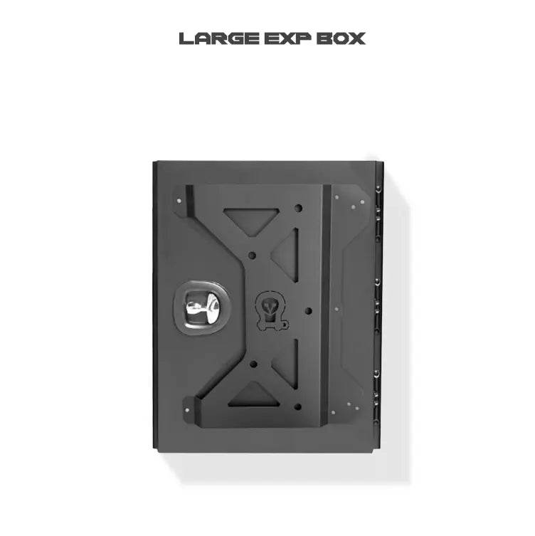 Large Expedition Box - ultra-rugged aluminum off-road storage with exterior gear cage and dual locking handle.
