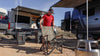 F45s Awnings installed on camping vans in outdoor adventure setting.