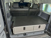 Explore Series Side X Side Drawer Module with fitted top plate installed in vehicle cargo area
