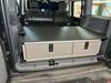 Explore Series Side X Side Drawer Module with fitted top plate installed in vehicle rear cargo area