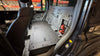 Grenadier Explore Series second row seat delete plate system with large access hatches and no drilling installation inside vehicle interior