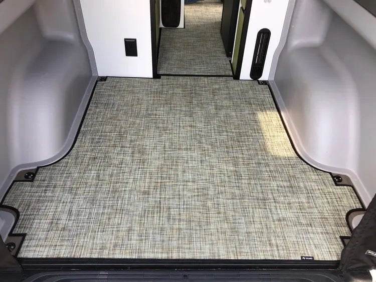 Floor mats for 2020 Revel van interior, designed for comfort and protection, tailored fit.