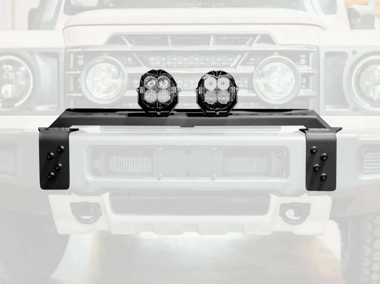 Front Bumper Light Bar for INEOS Grenadier, durable and seamless adventure-ready design by Leitner Designs.
