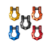 9-ton aluminum D-shackle set in black, red, orange, gold, and blue for off-road recovery with high strength and corrosion resistance