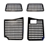 Set of four rear door modular MOLLE storage panels for Mercedes Sprinter, black powder coated aluminum