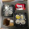 144 Sprinter Baja Roof Rack LED squadron sport flush mount lights close-up in open box.