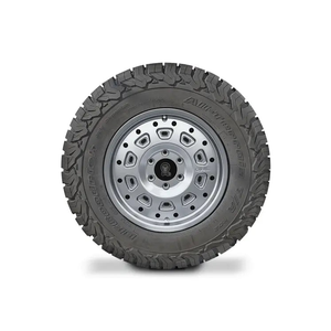 Graphite grey Owl Talon Sprinter wheel with minor scuffs, lightweight aluminum and high load capacity.