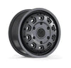 Graphite grey Talon Transit AWD wheel with minor scuffs, 17x7 inch aluminum off-road rim.