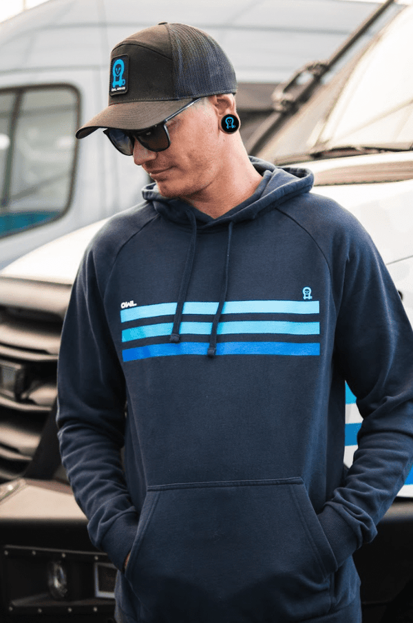 Owl Three Stripe Cloud Fleece Hoodie - Owl Vans