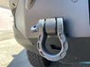 8-Ton Steel Shackles attached to a vehicle bumper showcasing durable construction.
