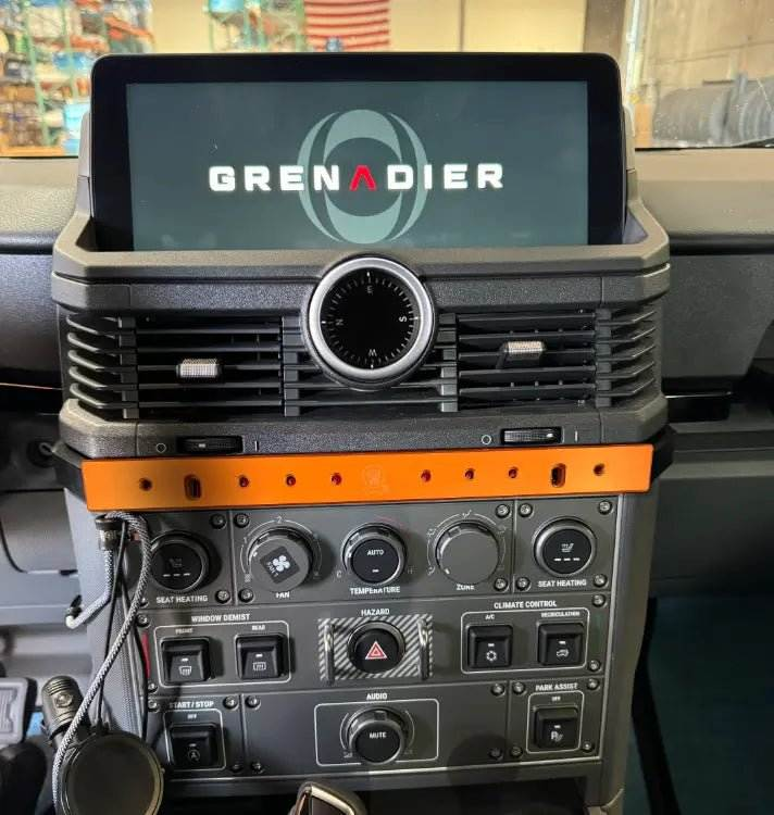 Accessory Mounting Rail for INEOS Grenadier dashboard integration.