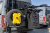 Bike rack and box carrier mounted on a 2019+ Sprinter VS30, showcasing Owl's B2 Classic versatile carrier.