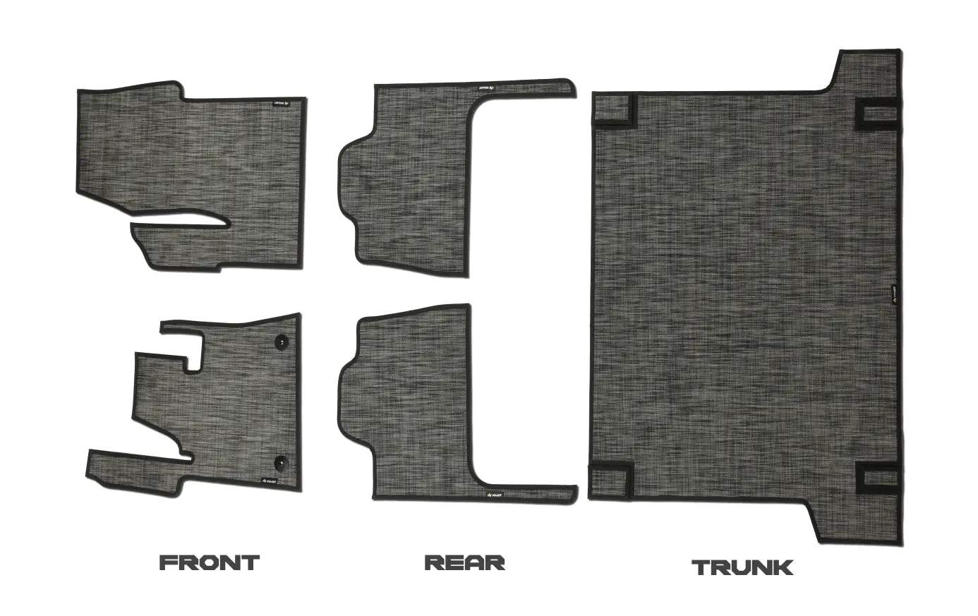 Custom floor mats for INEOS Grenadier, designed for front, rear, and trunk areas, offering comfort and protection.