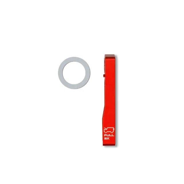 Red Grenadier Hood Release Handle with washer for INEOS vehicle upgrade