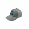 Grey Owl Waterproof Hat made from recycled plastic bottles with a subtle blue owl patch and breathable perforations