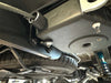 Retractable bike gear lock under Sprinter for adventure and durability.
