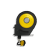 Retractable Bike + Gear Lock for Sprinter, durable design with yellow accent for off-grid and overland setups.