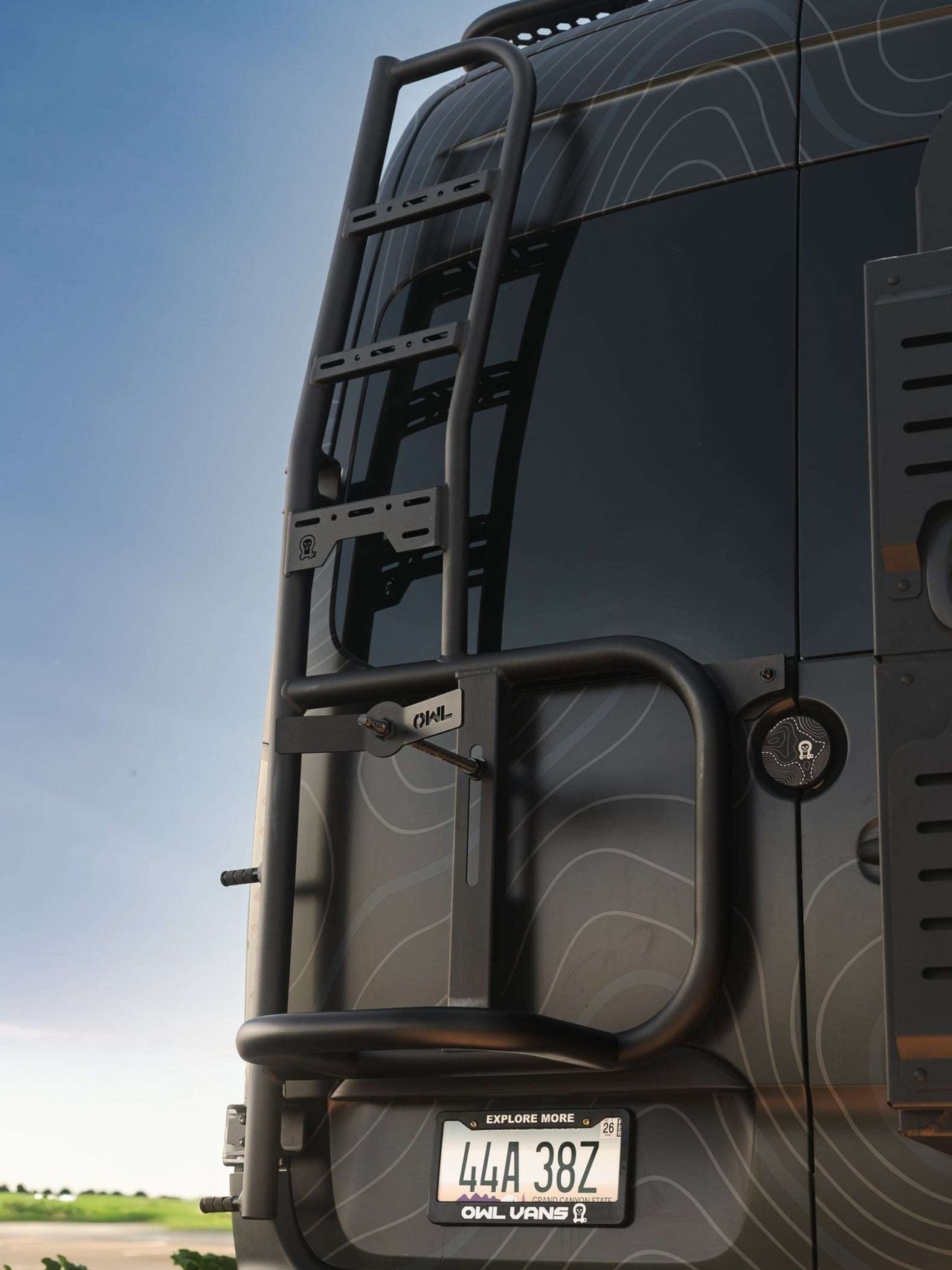 Owl Sprinter Rear Door Ladder + Tire Carrier (2019+) - Owl Outdoor