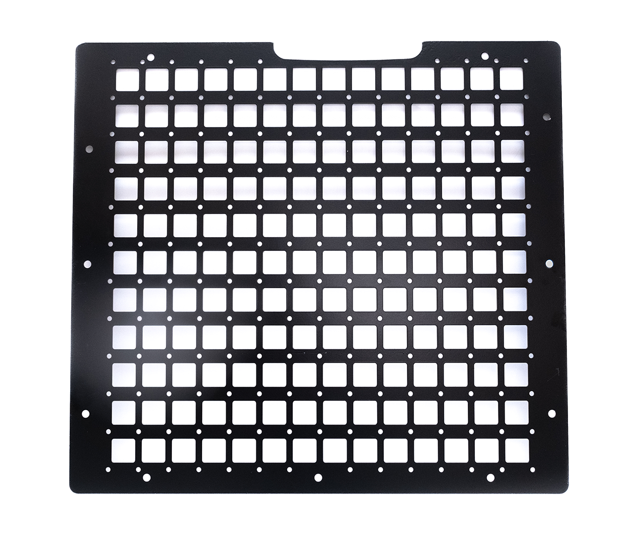 Rear Door Modular MOLLE Panel for Ram Promaster with square cutouts and handle cutout black metal panel
