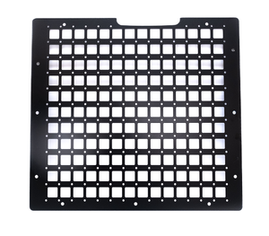 Rear Door Modular MOLLE Panel for Ram Promaster with square cutouts and handle cutout black metal panel