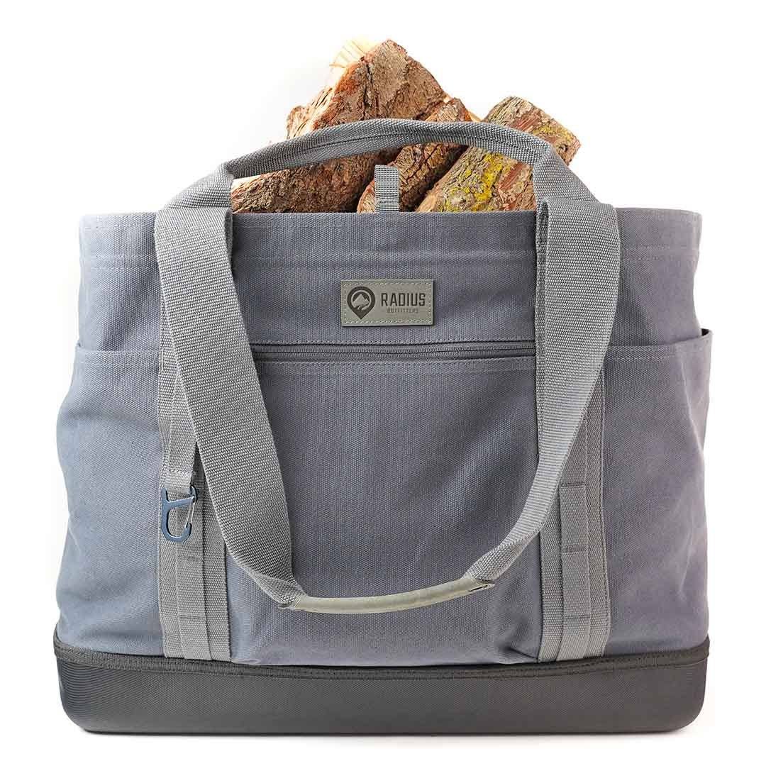 Large Gear Tote with reinforced walls and water-resistant shell, ideal for tools and camping gear.